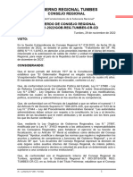 Acuerdo 051 (18.11.22) Ses. Ext. #018-2022 Autoriza A Salir Del Pais de Ecuador Al Chofer Del Gobernador Regional