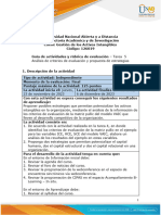 Guía de Actividades y Rúbrica de Evaluación - Tarea 5 - Análisis Evaluación y Propuesta