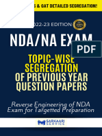 NDA Maths Topic Wise Segregation Sample PDF