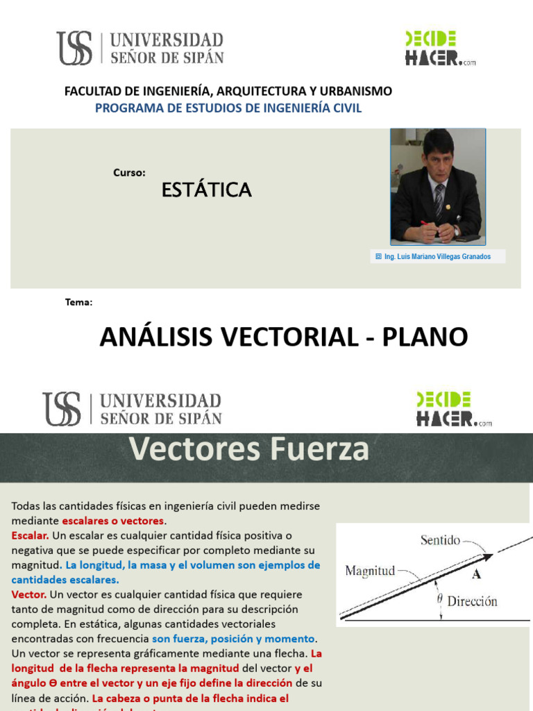 Analisis Vectorial | PDF | Vector Euclidiano | Escalar (Matemáticas)