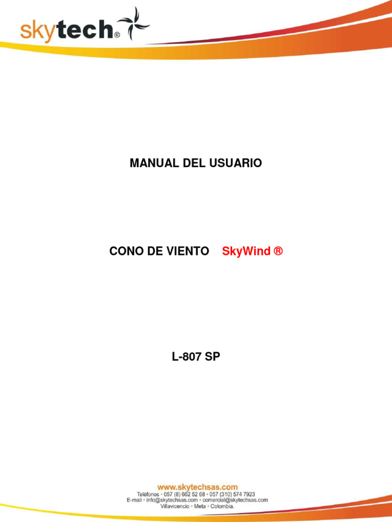 Manual L-807 L-806 Skytech | PDF | Tornillo | Diodo emisor de luz