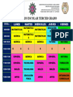 Horario Escolar Tercer Grado 2023