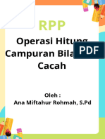 Operasi Hitung Campuran Bilangan Cacah: Oleh: Ana Miftahur Rohmah, S.PD