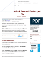 Move An Outlook Personal Folders .PST File