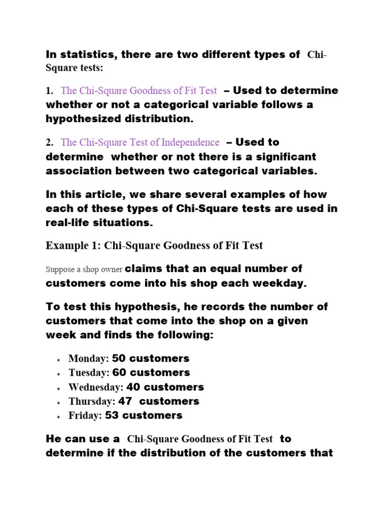 In Statistics PDF Goodness Of Fit P Value