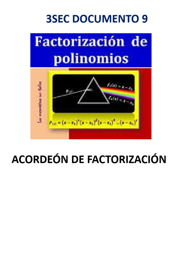 Factorización 2 Pdf Factorización Aritmética
