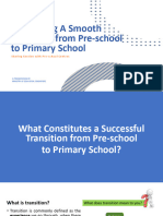 Supporting Transition From Preschool To Primary School