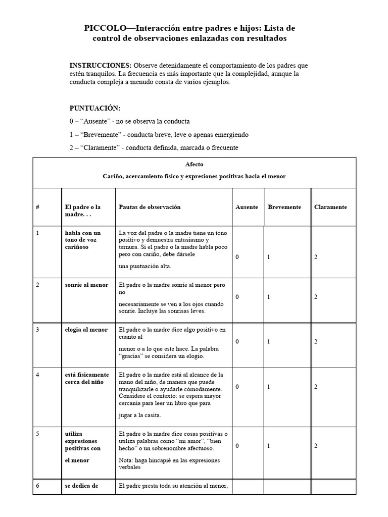 PICCOLO | PDF | Las emociones | Comportamiento