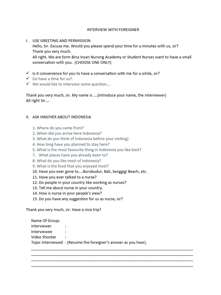 Interviewing Foreigners in Indonesia | PDF | Indonesia | Jakarta