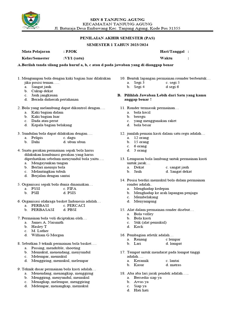 Kisi kisi bahasa indonesia kelas 3 semester 1 pdf