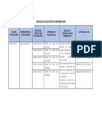 Matriz de Selección de Información