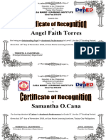 Certificate of Recognition 2018