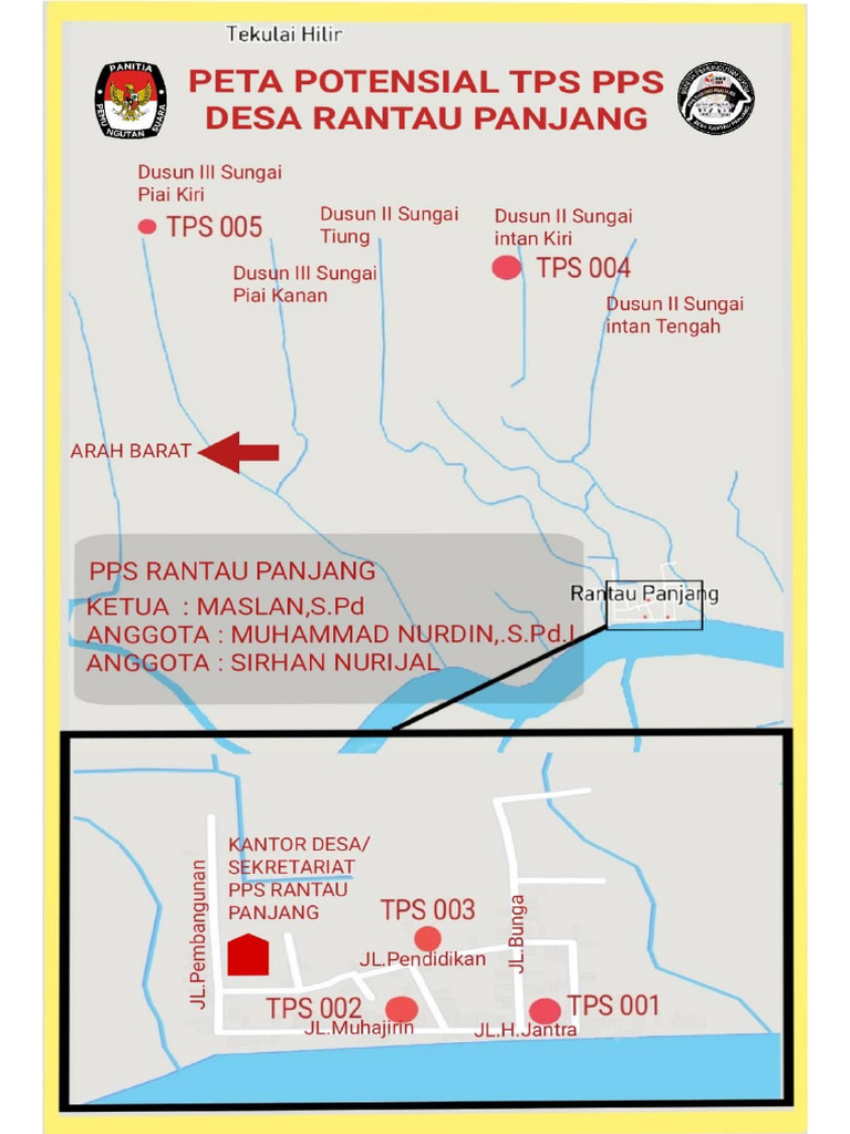 Peta Potensial Tps Pps Desa Rantau Panjang Enok 2024 | PDF