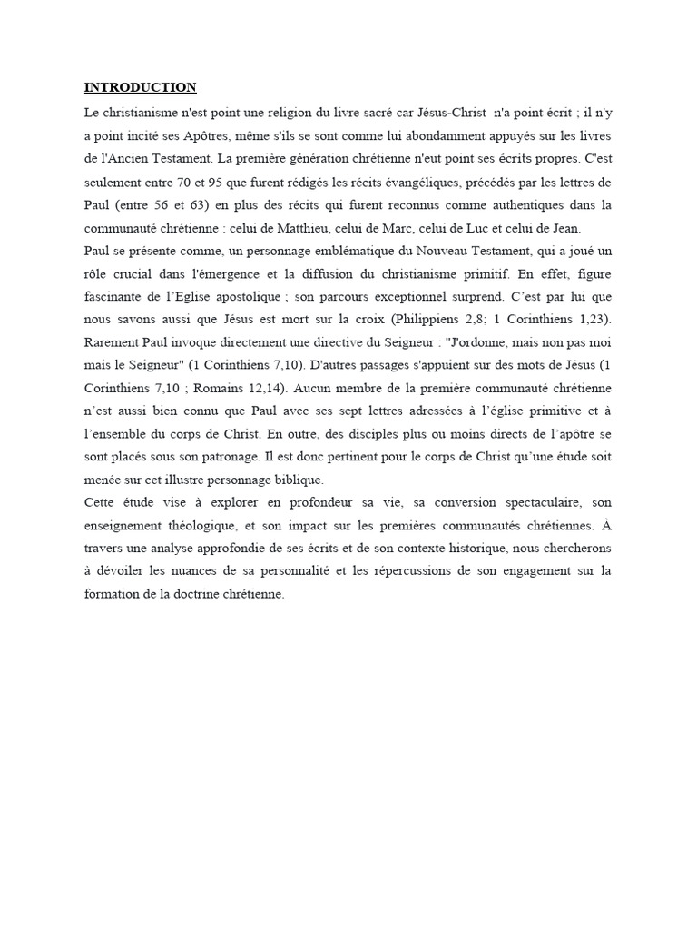 La vie et l'impact de saint Paul | PDF | Paul l'apôtre | Jésus