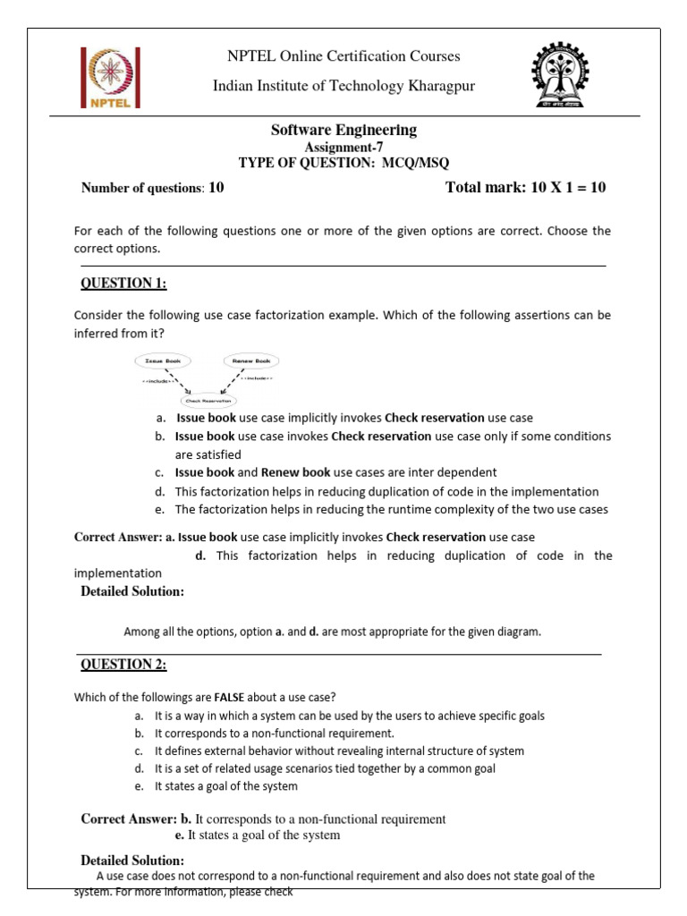 Assignment 7 - Software Engineering - 2023 (1) .Updated 29th | PDF ...