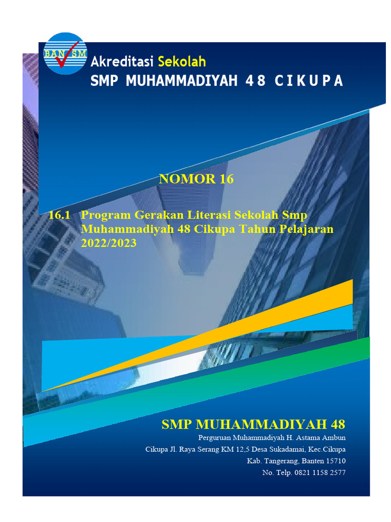 Program Literasi SMP Muhammadiyah 48 | PDF | Karier & Perkembangan ...
