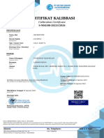 Sertifikat Kalibrasi: Calibration Certificate