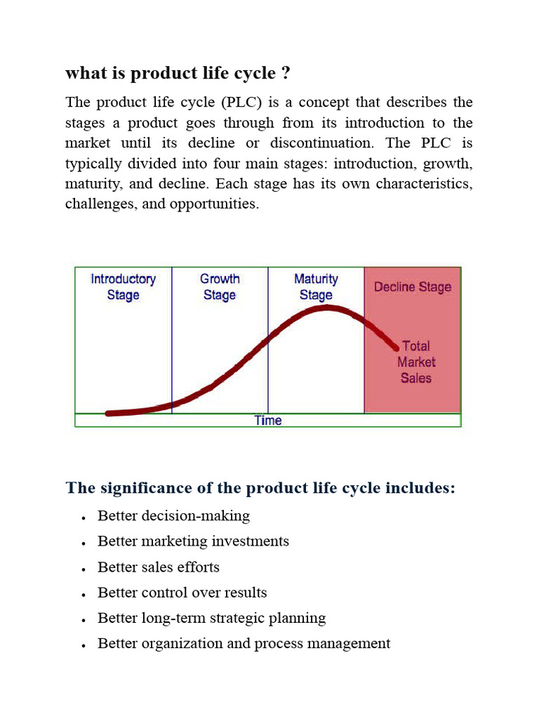 Product Life Cycle PDF Marketing Market (Economics)
