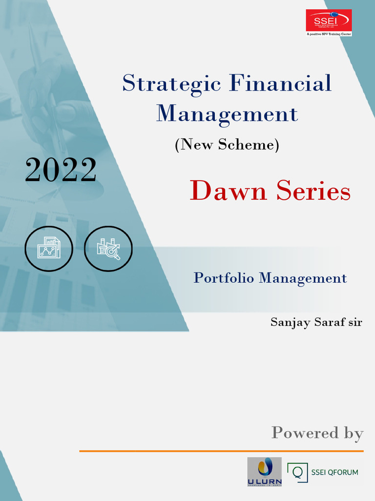 CA Final SFM - New Scheme - Dawn 2022 - Portfolio Management | PDF ...