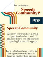 Speech Community