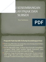 Pengaruh Pajak Subsidi Dalam Keseimbangan