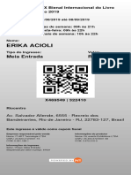 Ticket XIX Bienal Internacional Do Livro Rio 2019 - 6898418