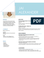 Dental Hygiene Resume - Jai Alexander