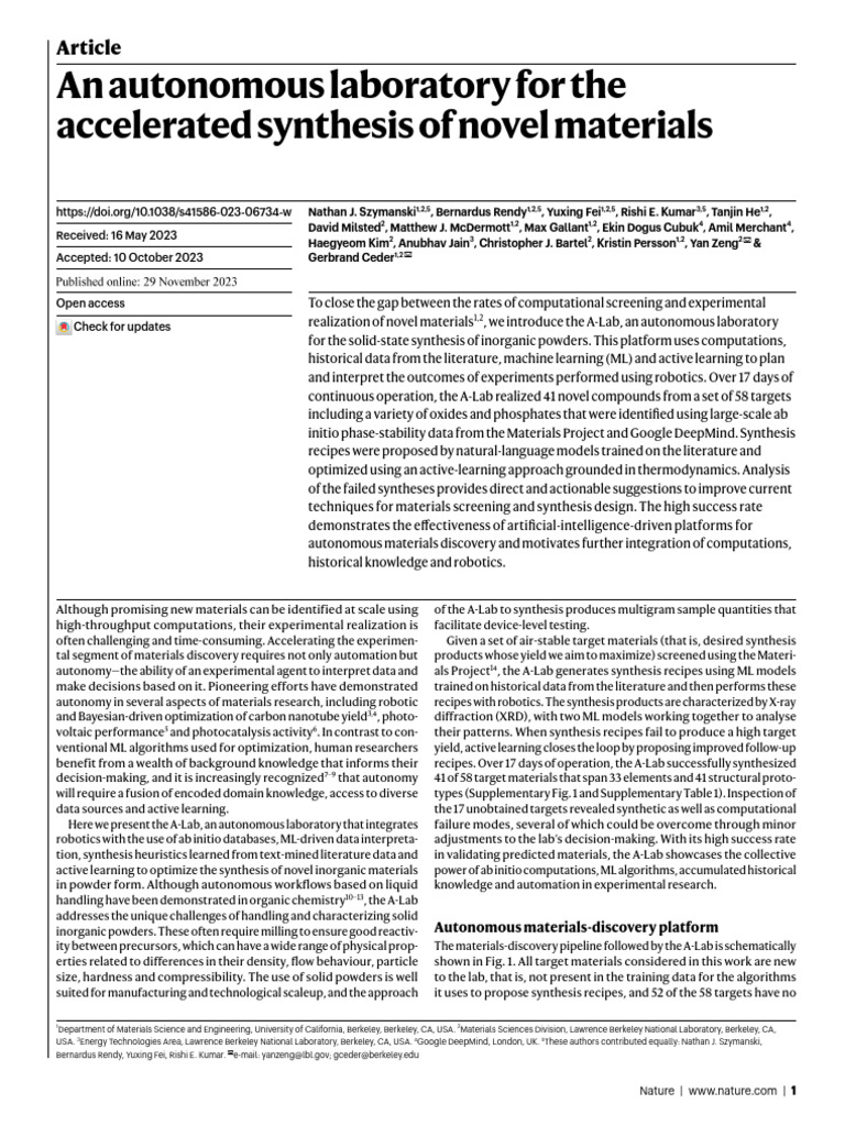 Accelerated Synthesis Of Novel Materials Pdf Chemical Reactions
