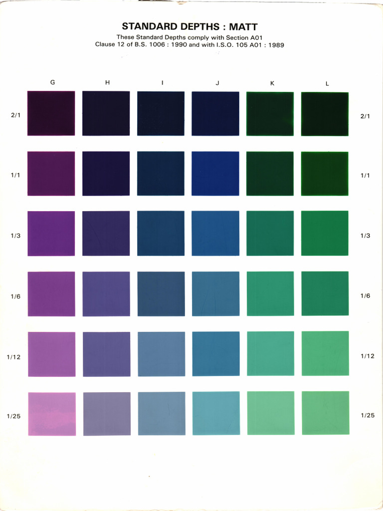 ISO Color Standards for Depths | PDF | Regulation | International ...