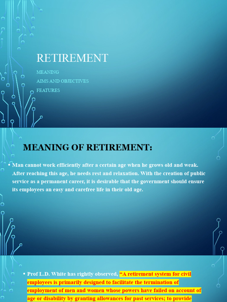 Retirement | Download Free PDF | Employment | Pension