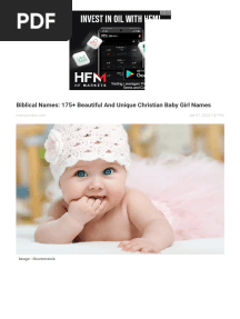 175+ Beautiful and Unique Christian Baby Girl Names With Meanings