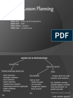 Wushu Lesson Planning