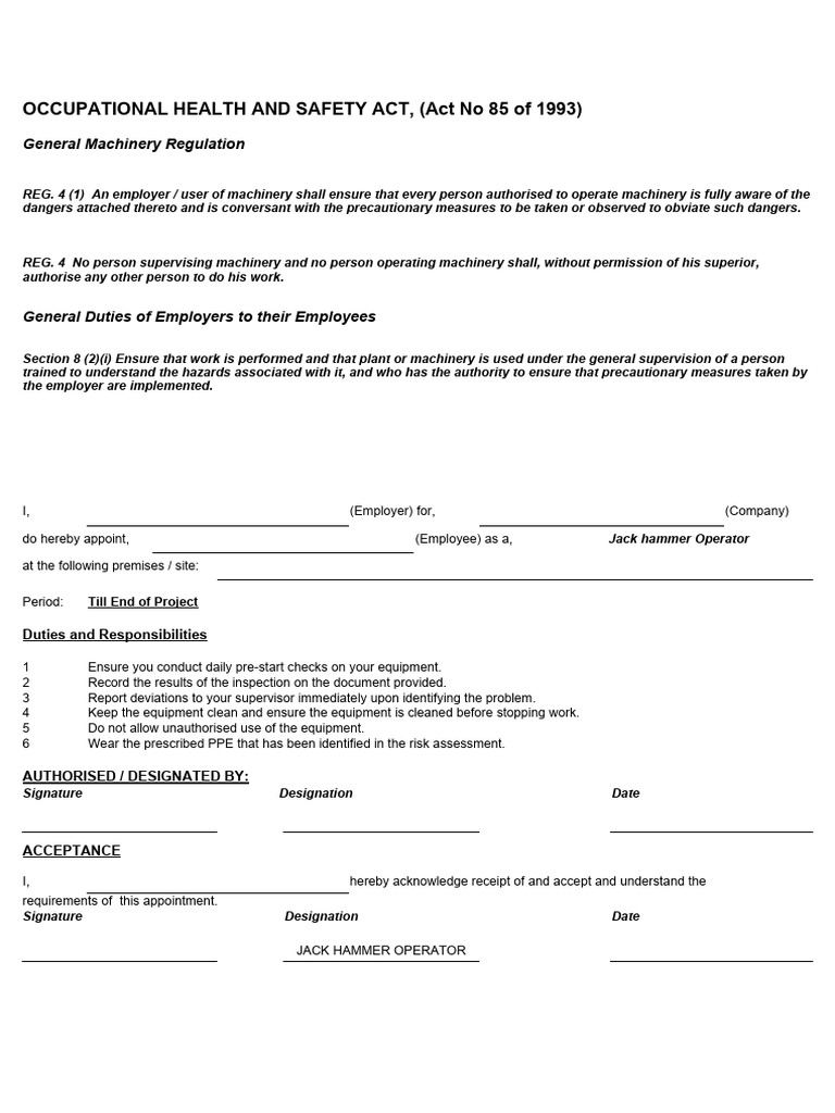 Jack Hammer Operator PDF