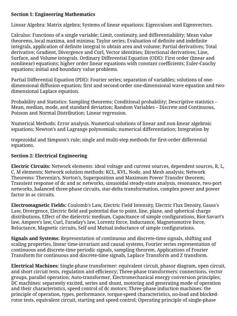 GATE Electrical Engineering PDF Electric Motor Ordinary