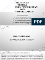 Kelompok 5 Modul 6 Manajemen Pengetahuan Dan Inovasi Organisasi