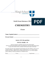 The Kings School Canterbury 6th Form Chemistry 2015