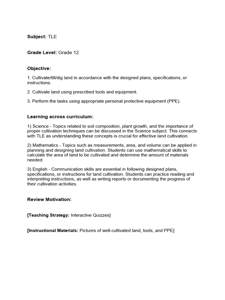 Lesson Plan | PDF | Crop Rotation | Agriculture