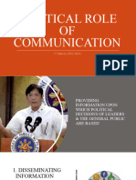 Political Role of Communication