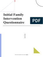 En Initial Family Intervention Questionnaire by Slidesgo