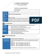 F. L. Vargas College, Inc.: Course Sem/AY Module No. Lesson Title Week Duration Date Description of The Lesson