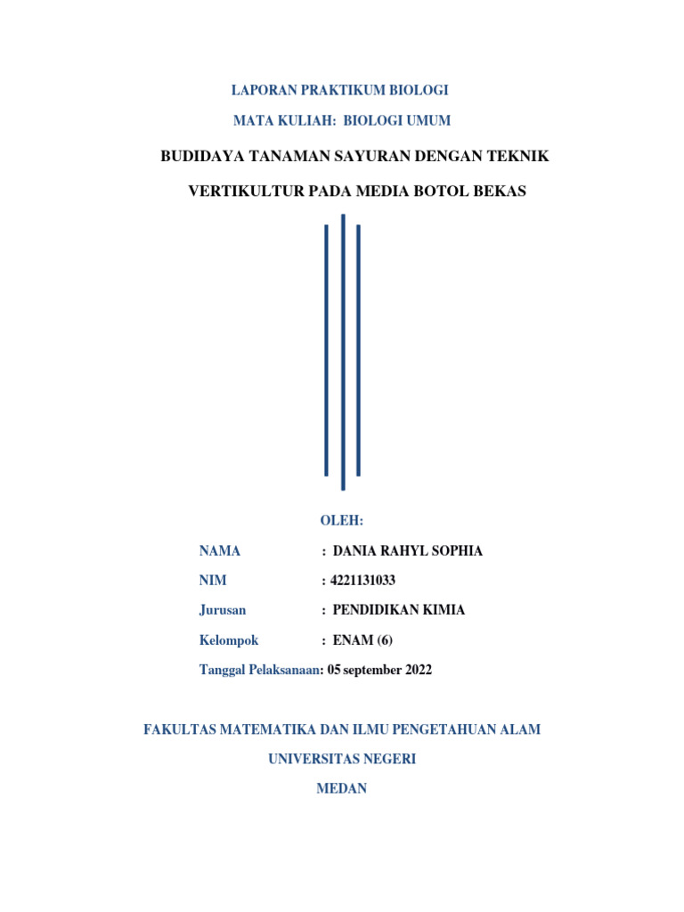 Laporan Praktikum Budidaya Tanaman - Daniarahylsophia - PSPK e 2022 | PDF