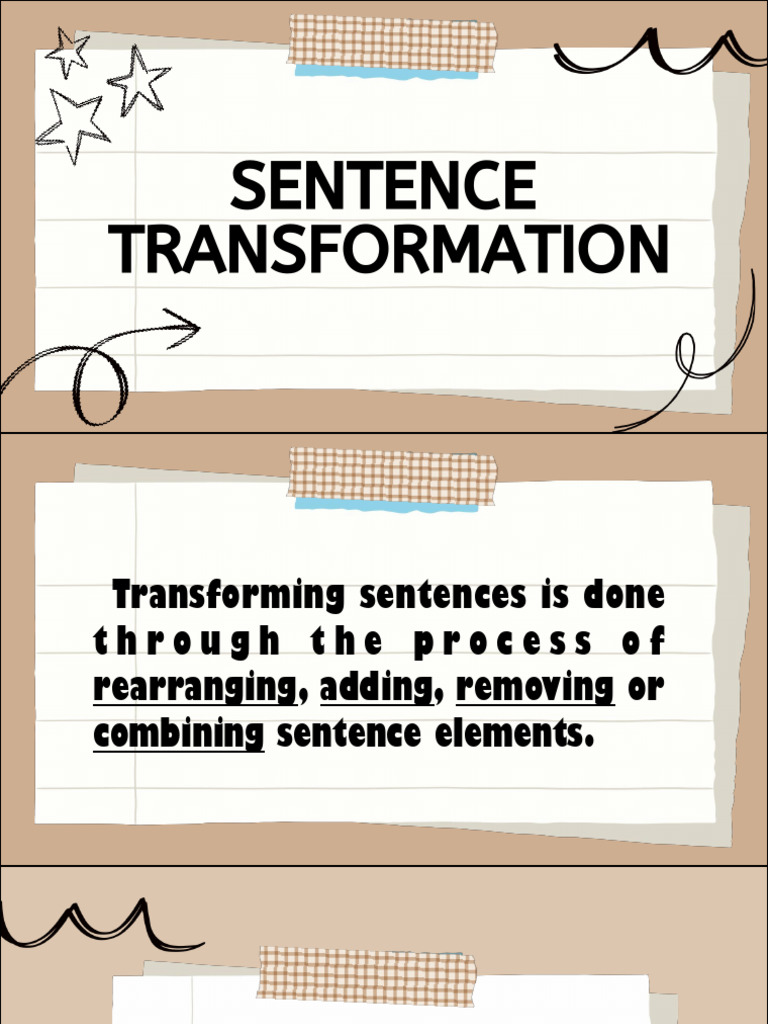 Sentence Transformation Techniques | PDF
