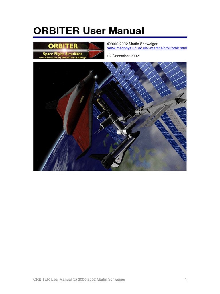 ORBITER User Manual | PDF | Reaction Control System | Texture Mapping