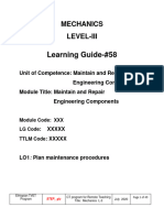 Mechanics L3 - Maintain and Repair Engineering Components