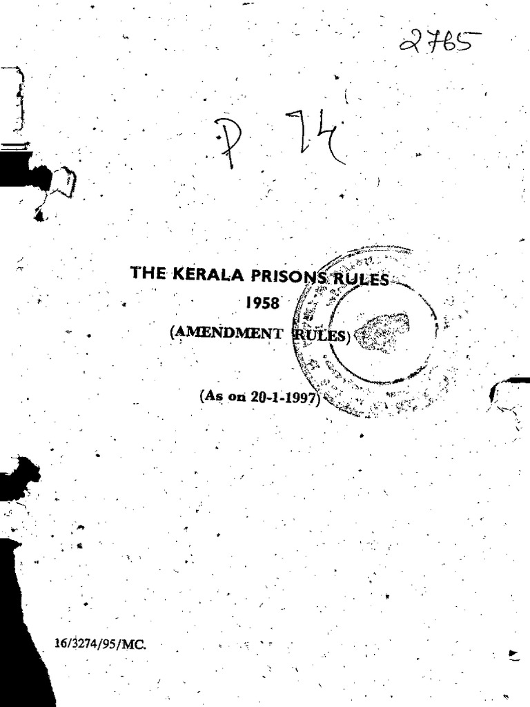 Kerala prisons rules 1958 pdf prison sentence law 