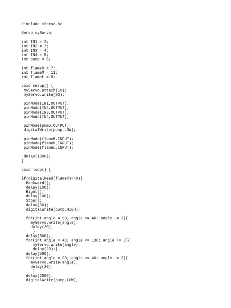 Arduino Code | PDF | Computer Engineering | Computer Programming