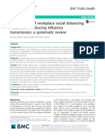 Effectiveness of Workplace Social Distancing Measures in Reducing Influenza Transmission: A Systematic Review