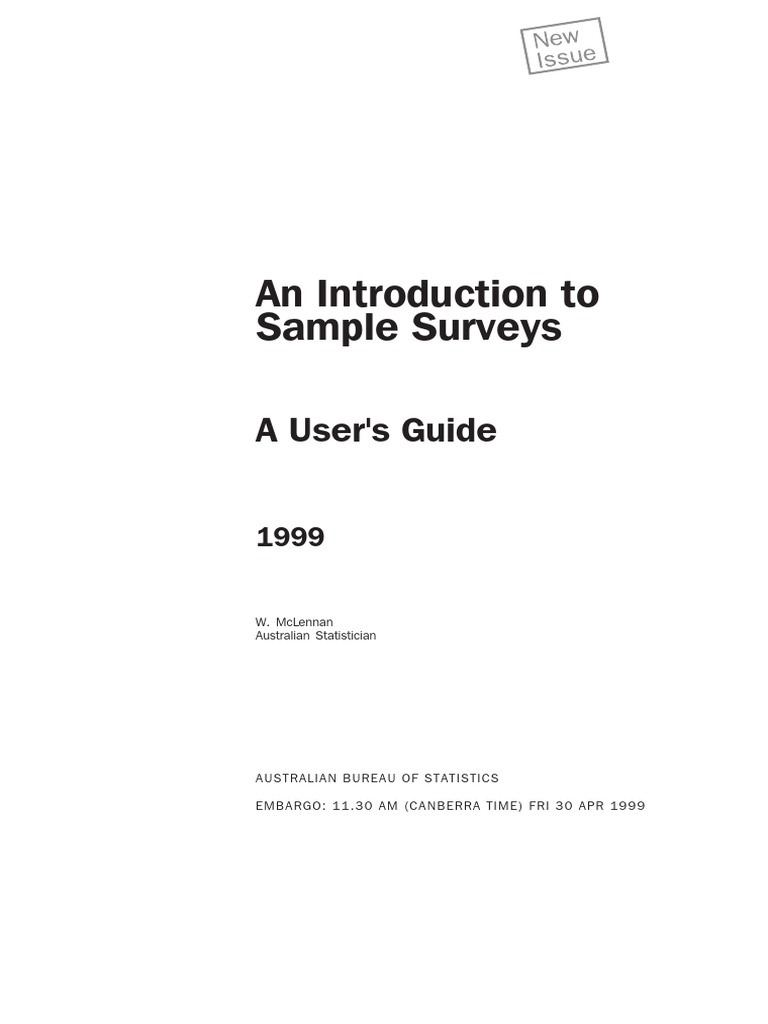 ABS Sample Surveys Guide | PDF | Survey Methodology | Sampling (Statistics)