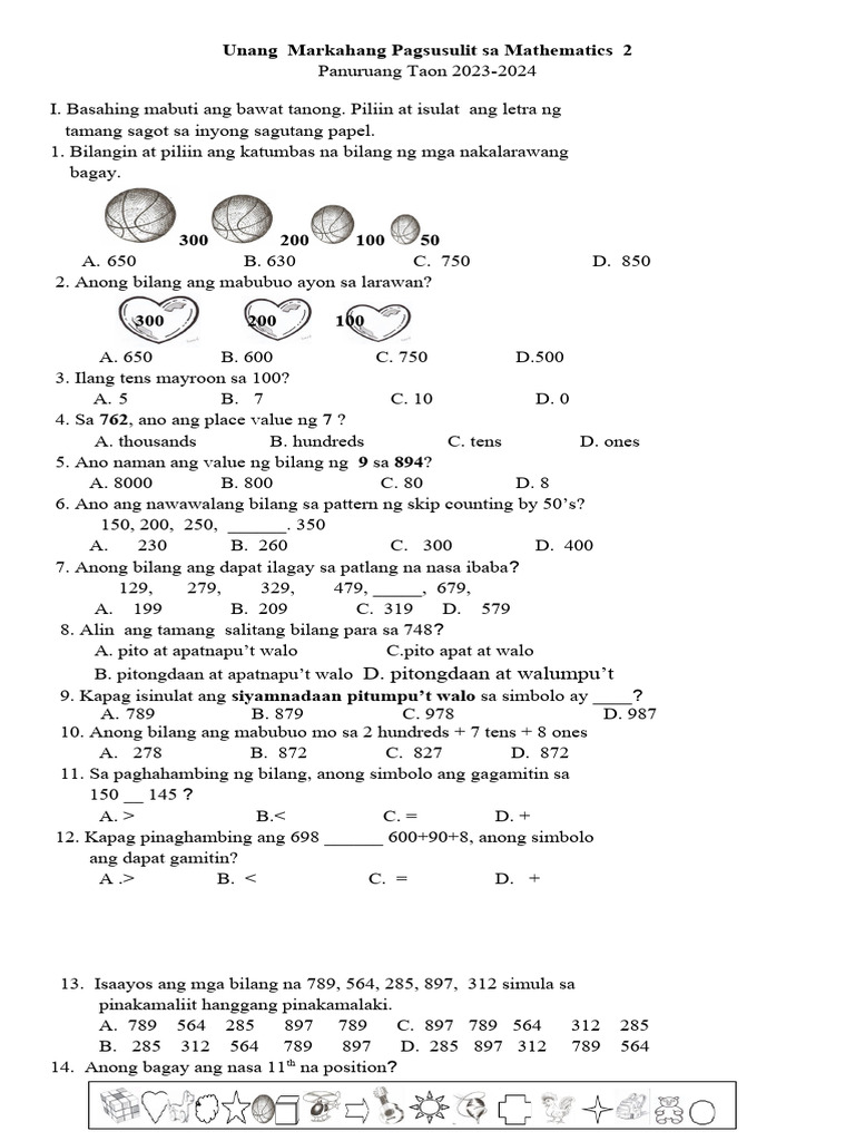 First Periodic Test Math 2 | PDF
