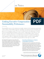 Linking Executive Compensation To Sustainability Performance
